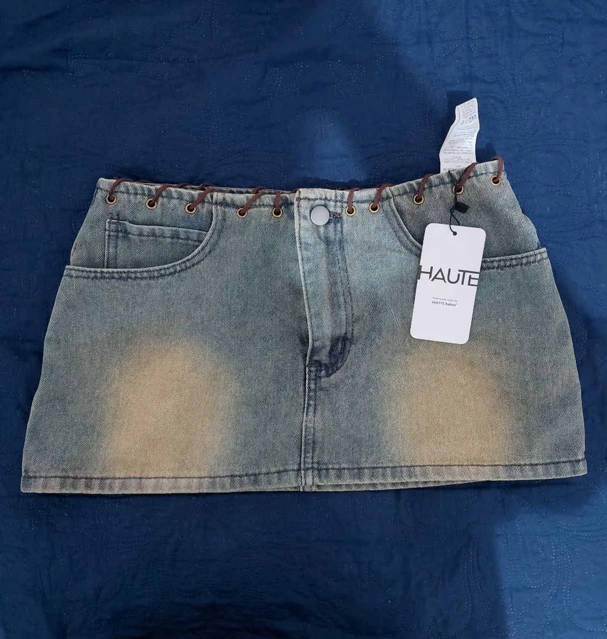 Mini saia jeans 