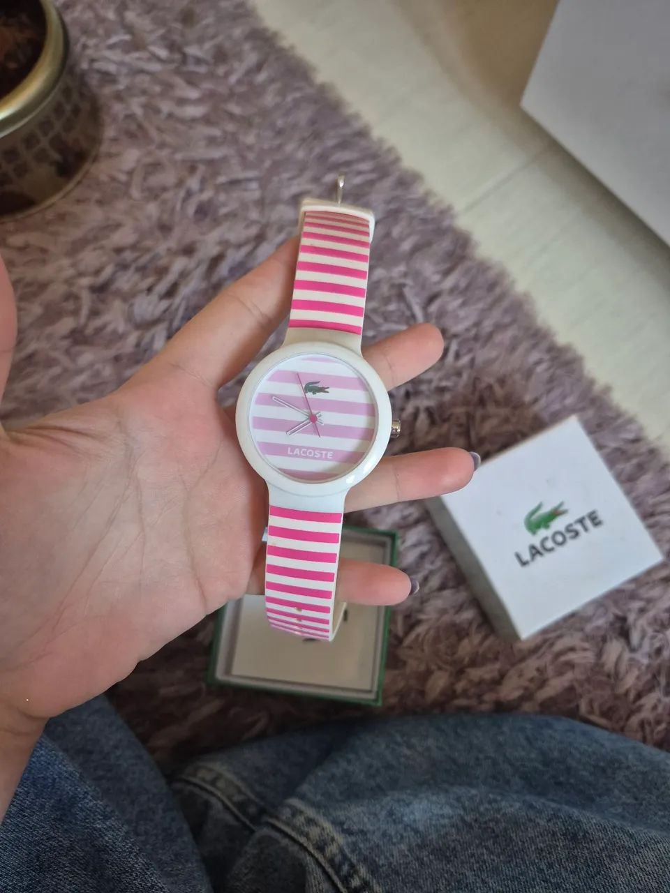 Relógio Lacoste Rosa e Branco 2402