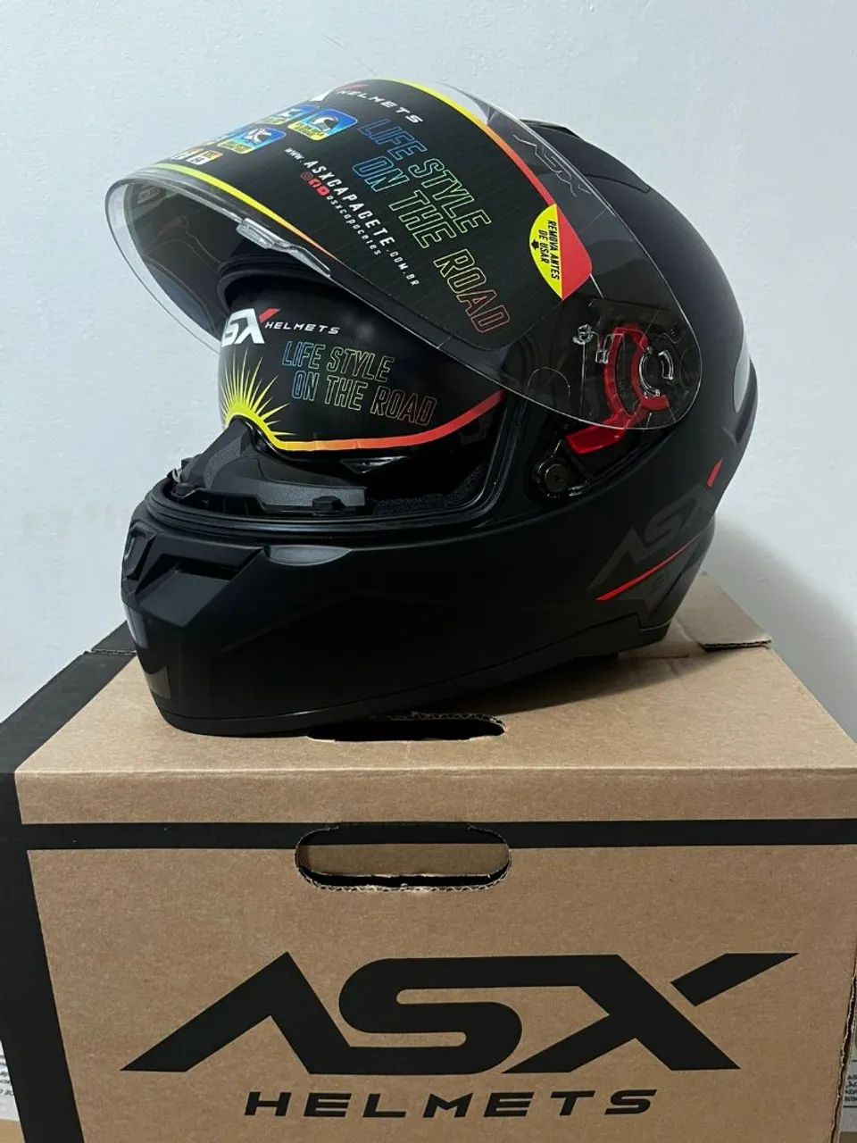 CAPACETE ASX EAGLE PRETO FOSCO TAM 60 - Foto 6