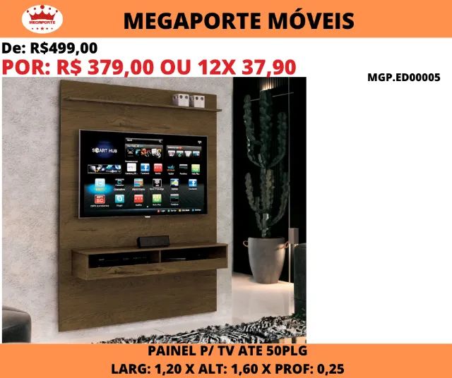 PAINEL DE TV ATÉ 50 PLG - Foto 3