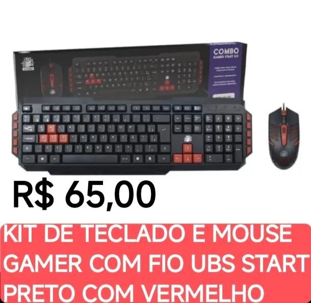 Kit de teclado e mouse 