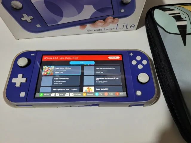 Nintendo Switch Lite d.e.s.t.r.a.v.a.d.o - Cor Azul + Cartão SD
