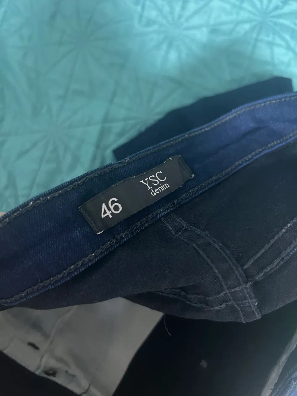 Calça boca de sino jeans tamanho 46 com elastano  - Foto 2