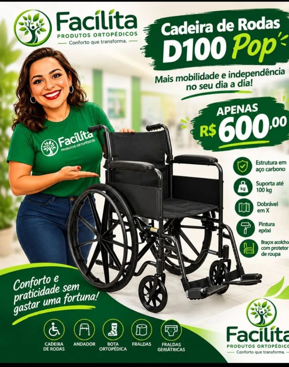 Cadeira de Rodas D100