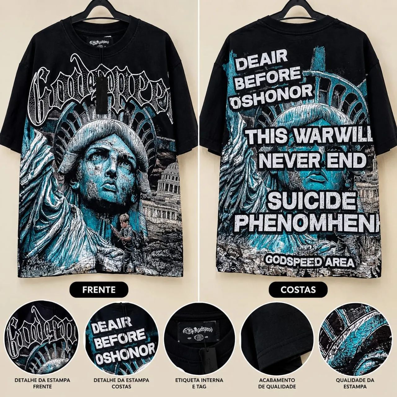 Camisa hellstar , goodspad , Fear of God - Roupas - Recanto das