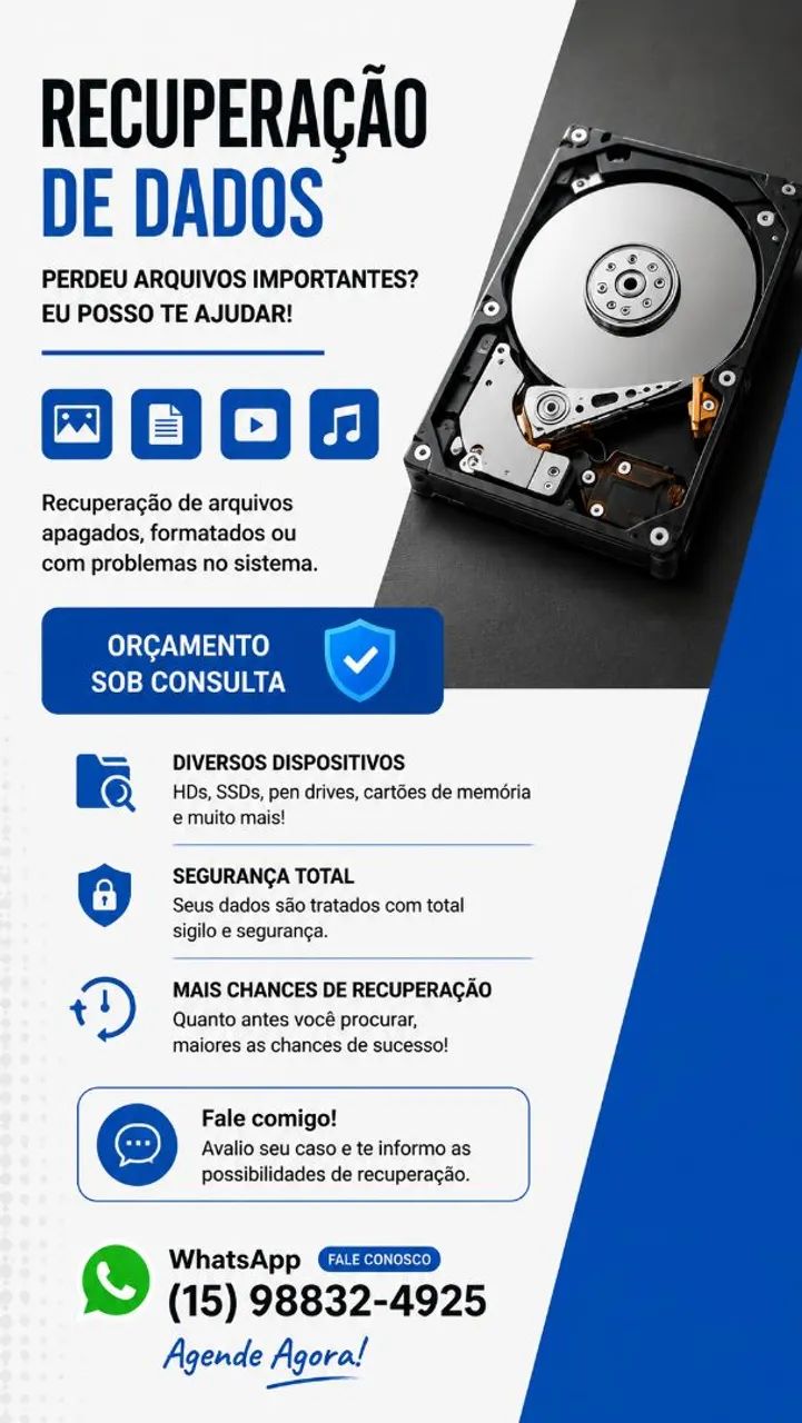 ASSISTÊNCIA TÉCNICA EM INFORMÁTICA | FORMATAÇÃO, SSD, PROGRAMAS E MAIS! - Foto 3