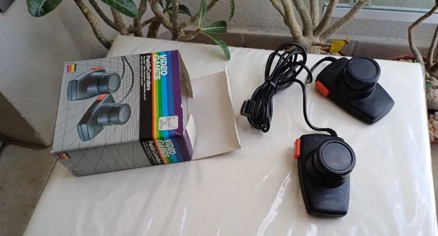 Par De Controles Paddle Atari 2600 Gemini Na Caixa Impecável - Foto 2
