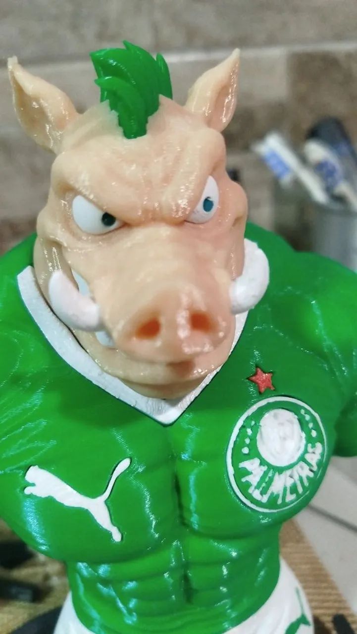 Mascote do Palmeiras Porco 26 cm.chuteira preta, vermelho ou dourada  - Foto 4