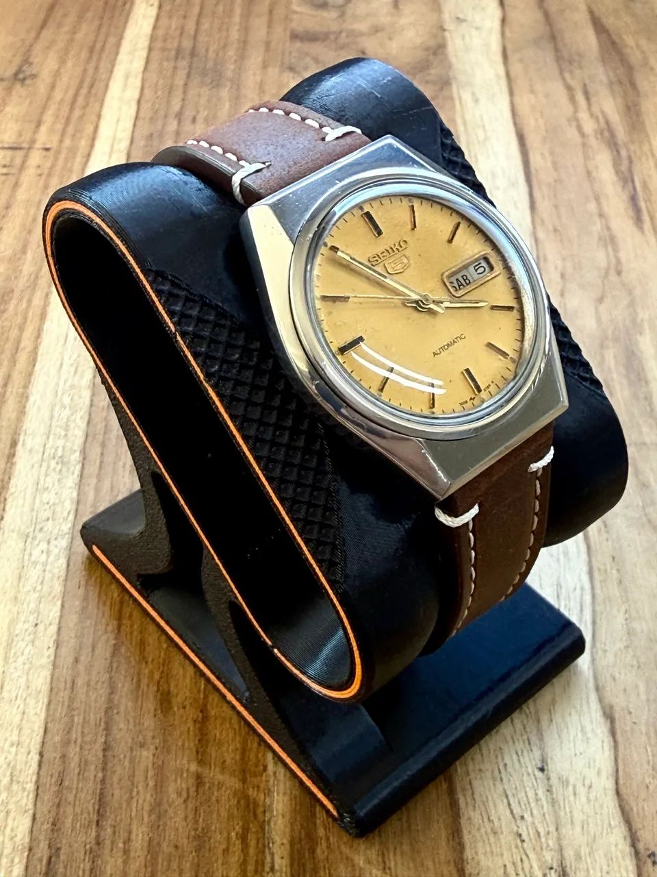 Relógio Seiko 5 Gold Dial * - 1970 - Foto 3