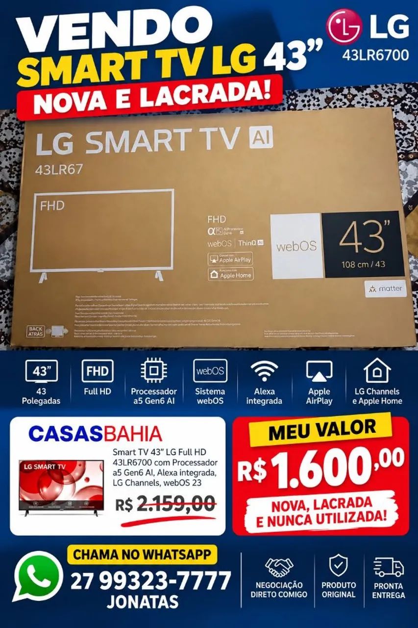 TV 43 polegada lacrada