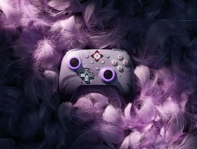Controle 8bitdo Ultimate 2 Wireless Honkai Star - Evernight Roxo Claro - Foto 2