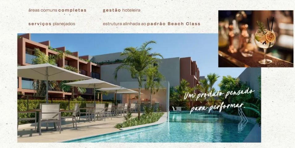 Lançamento Beach Class Ponta Negra - Studio 1/4 com 1 suíte de 62 m², 1 vaga por 702.551 - Foto 9