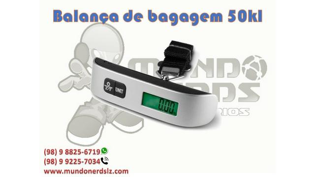 Balança Portátil Bagagem Visor Lcd Com Gancho Até 50 Kg Mala em são luis ma - Foto 2