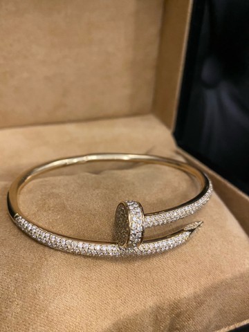 Bracelete Prego em Ouro 18k 750 com Diamantes - Foto 5