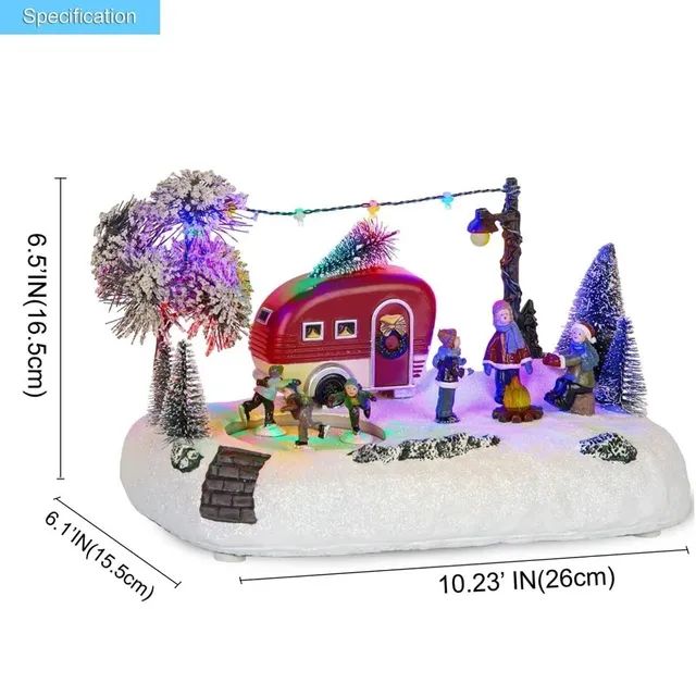 Vila natalina decorativa com música e luzes . - Foto 4