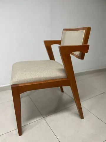 sala cadeira de jantar telinha tecido linho  - Foto 3