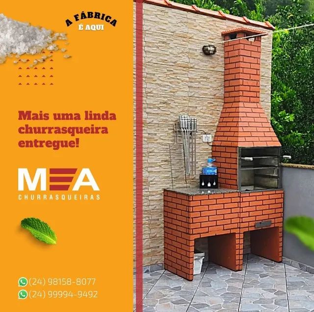 Churrasqueiras pré Moldadas estampadas de tijollinho pintadas M&A - Foto 6