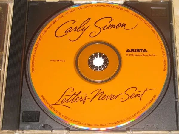 Carly Simon - Letters Never Sent (CD Made In Brasil ) - Foto 3