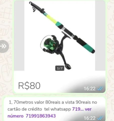 Vara de pesca 1,70m marca drama nova 