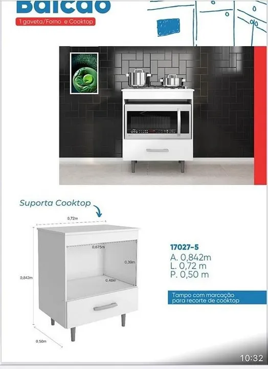 lindo balcão forno e cooktop