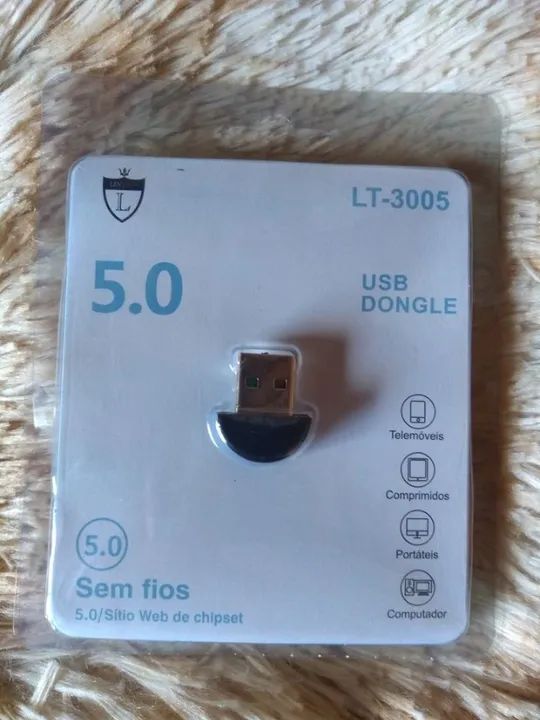 Adaptador Usb Bluetooth csr 5.0 Dongle Conecta Notebook Pc - Foto 3