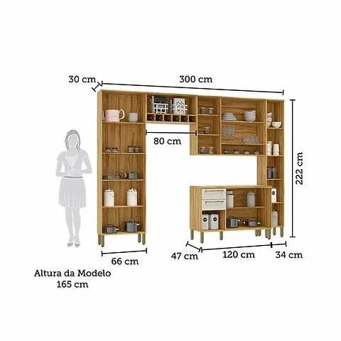 Cozinha Napoli  05pçs 100% MDF Rio Doce  (Nova) - Foto 3