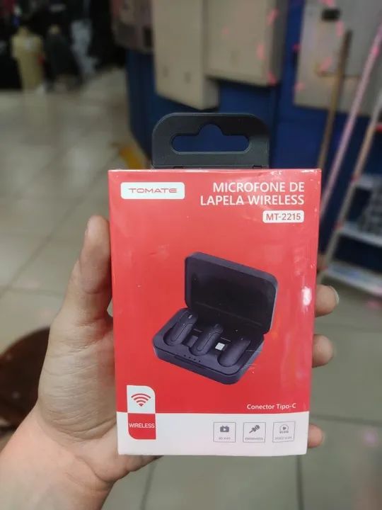 Microfone de lapela wireless 2x tipo-C 