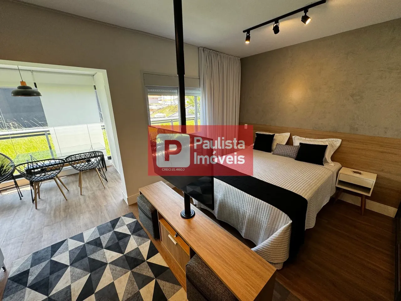 Apartamento garden mobiliado para locação, 77m área útiç, 01 quarto , 02 vagas Chácara San