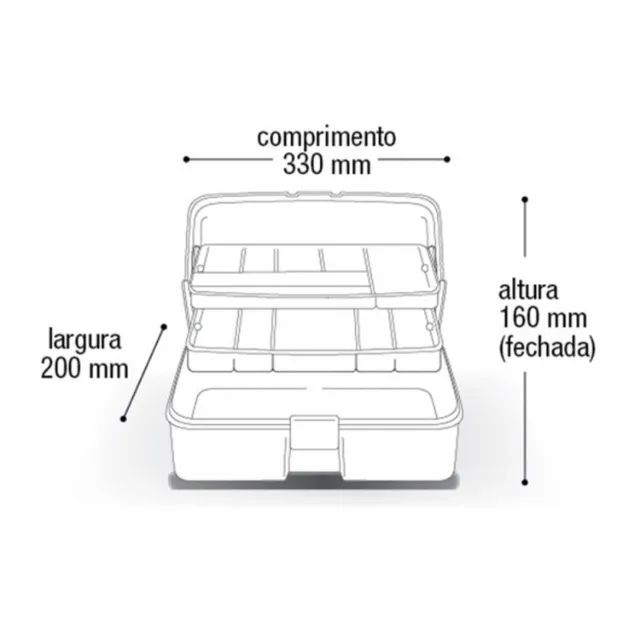 Maleta Multiuso Colorida Mm30 330x200x160mm - Foto 4