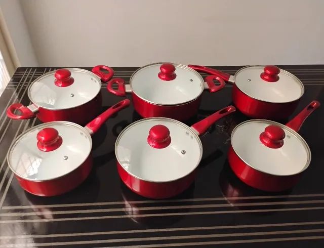 PROMOÇÃO DIA DAS MÃES!  KIT DE PANELAS CERÂMICA CASA DO CHEF IDEAL PARA FOGÃO DE INDUÇÃO - Foto 2