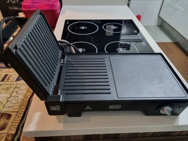Churrasqueira Grill 3 Em 1 G2200 Abertura 180a Black E Decker - Foto 3