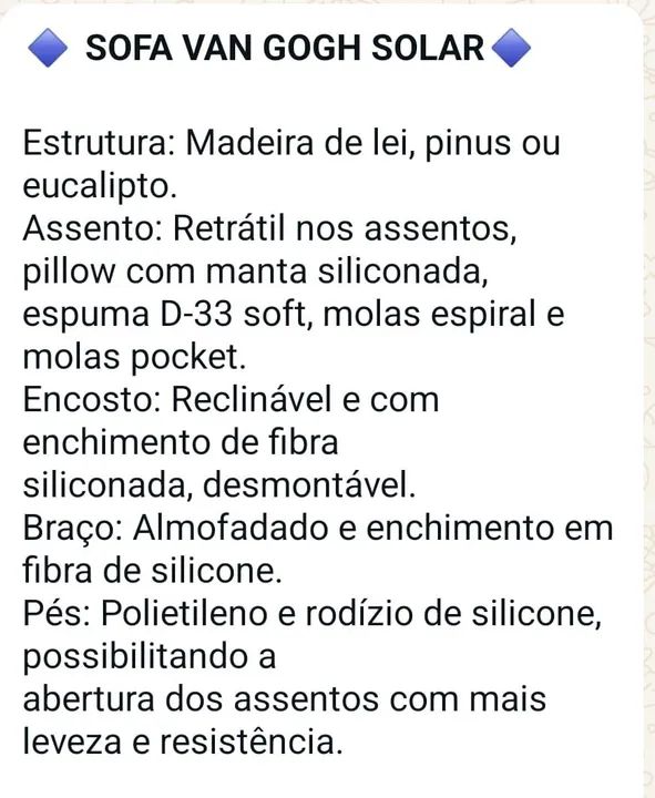 Sofá van-gogh solar 2.30mts novo valor 2499,00 - Foto 2