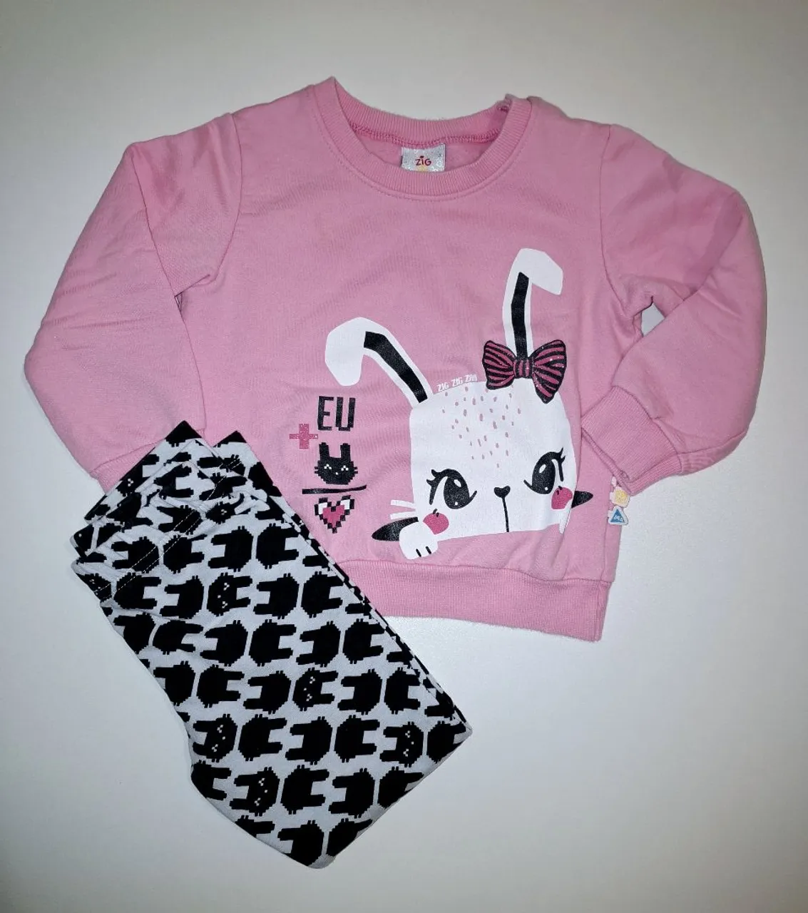 Conjunto Blusa e Calça Infantil Menina - Tamanho 3