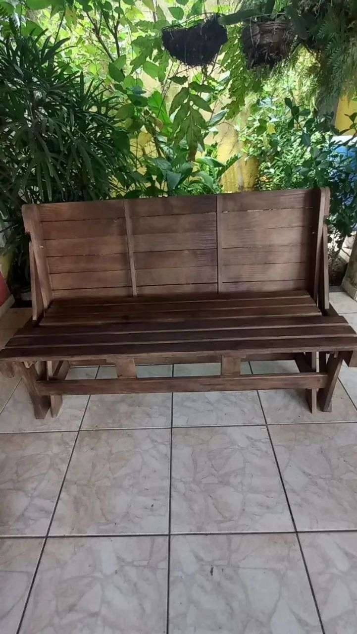 Banco mesa em madeira (pinus).  - Foto 2