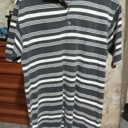 Camiseta Pollo Listrada Preto e Branco Tamanho G - Foto 2