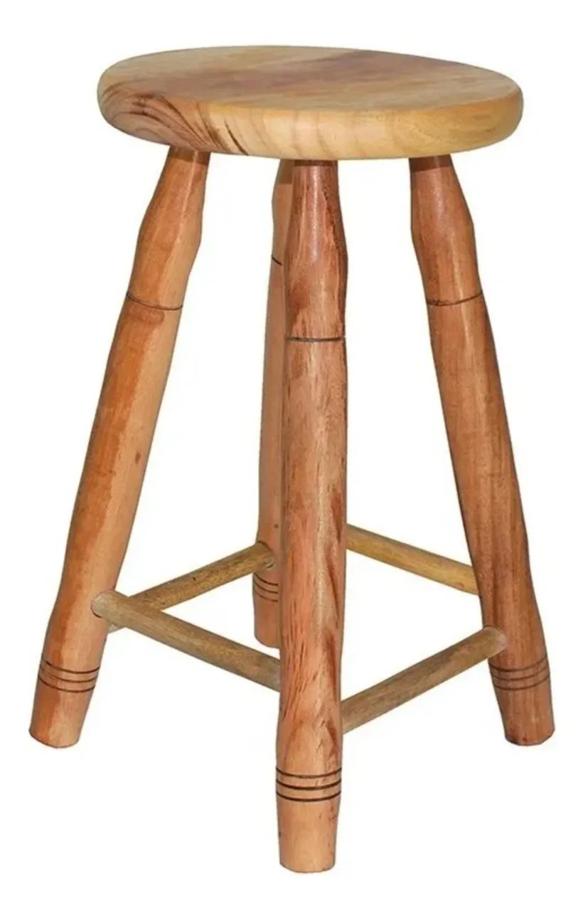 Banqueta de Madeira Rústica novas 50cm 