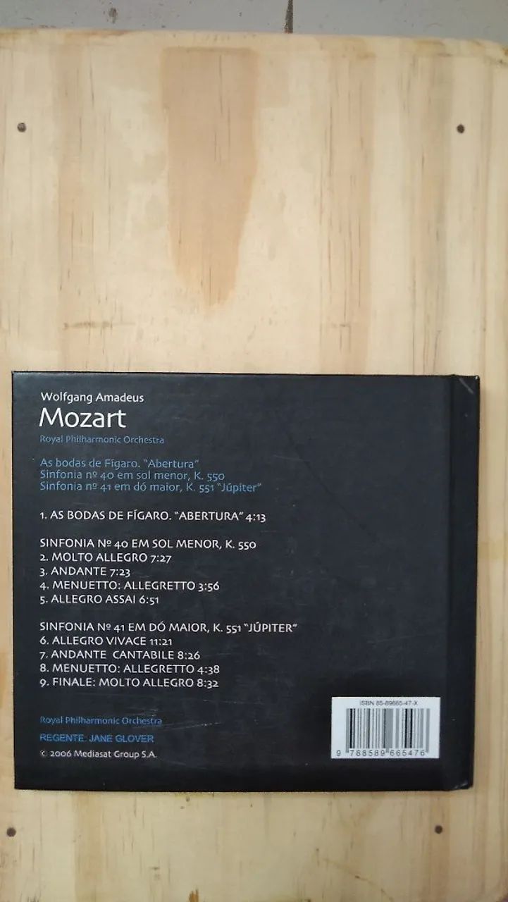 Livro-CD Mozart Coleção O Globo de Música Clássica Vol 1 - CDs