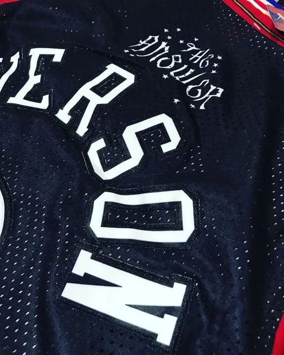 Regata Bordada Allen Iverson Sixers NBA - Foto 4