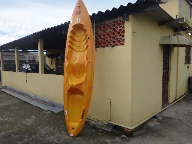 Caiaque de fibra tipo Fishing.