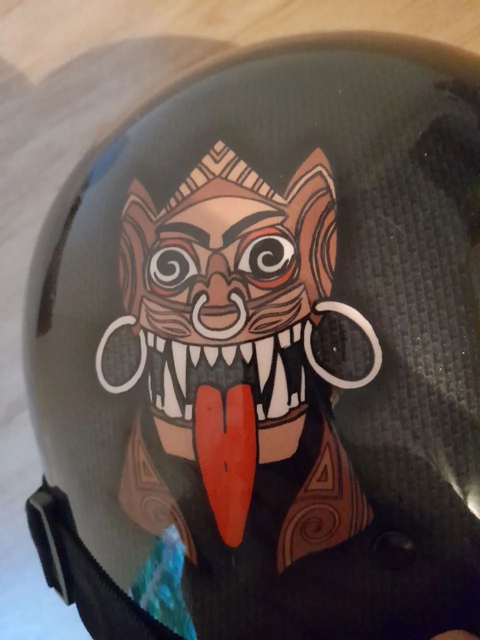 Capacete Custom Hard Bone Carranca64305176197890124
