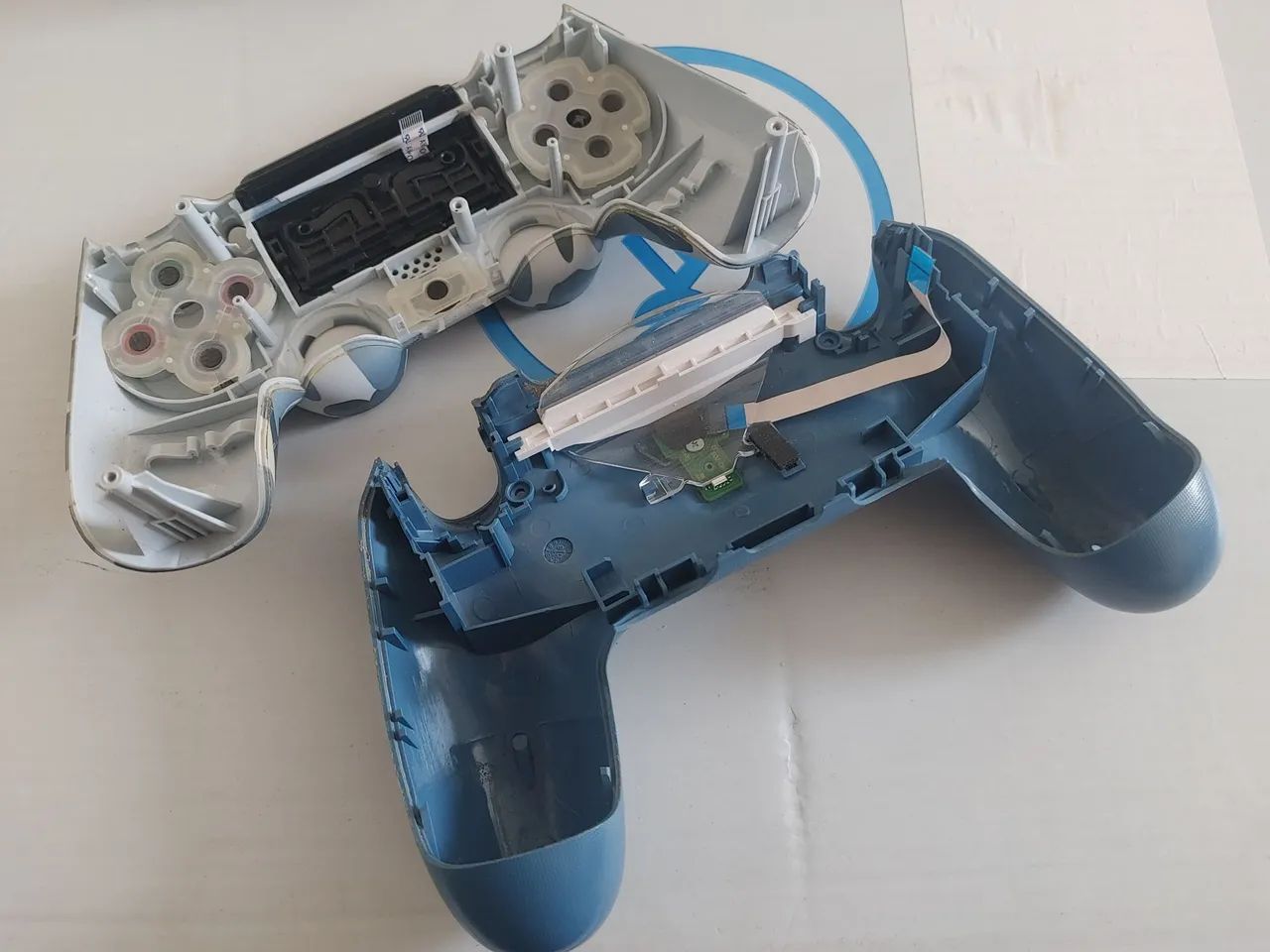 Carcaça Camuflado Azul. Controle Ps4 - Foto 6