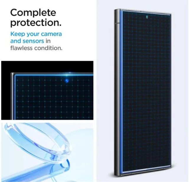 Película de vidro temperado Spigen para Galaxy S24 Ultra - Pacote com 2 - Foto 4