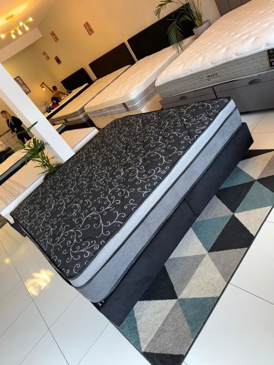 Cama KING COMPLETA BASE + COLCHÃO - Entrego!  - Foto 4