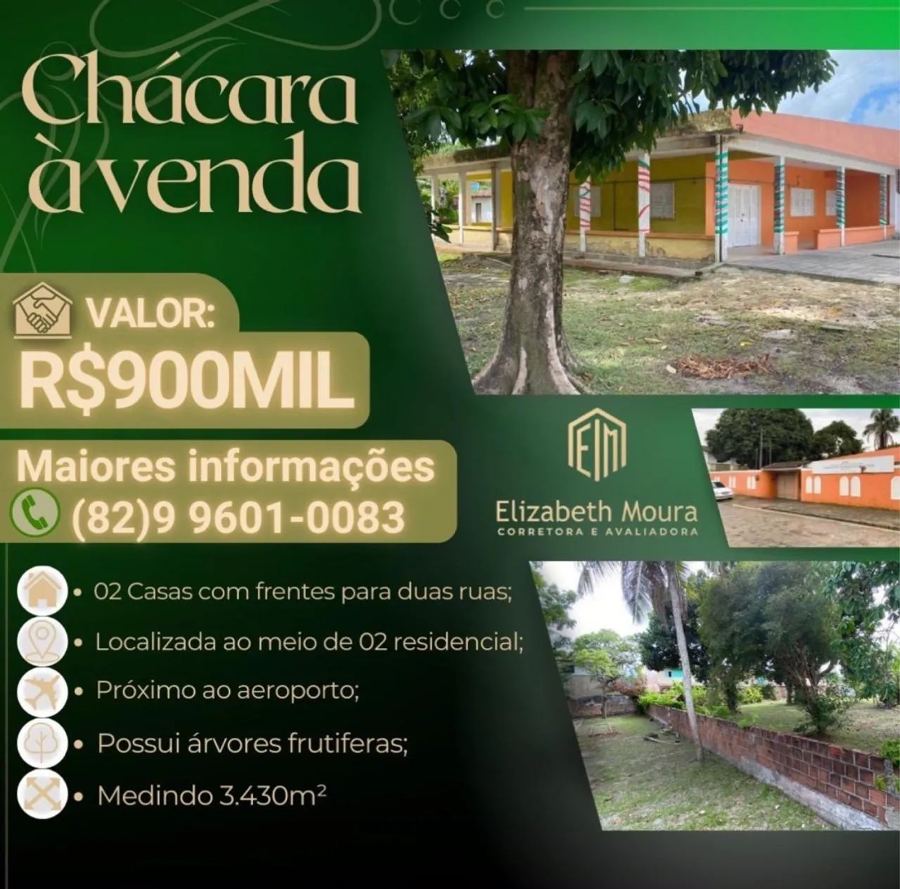 Chácara na parte alta Aeroporto Rio lago