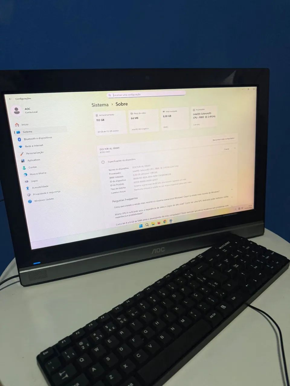 All in one AOC! Credit card accepted up to 12x.64330304959491122