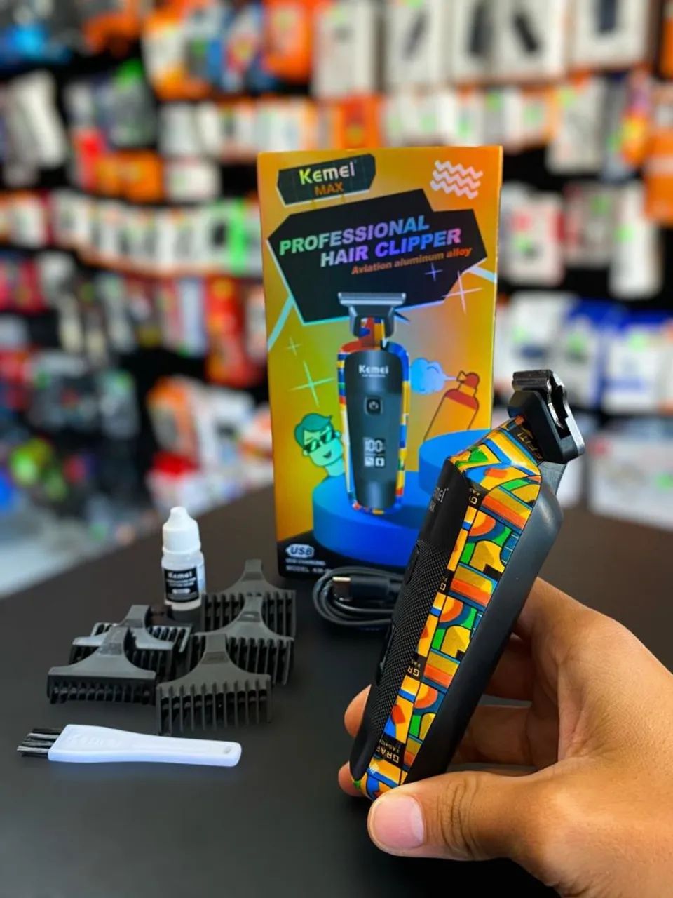 MÁQUINA DE ACABAMENTO PROFISSIONAL KEMEI KM-MAX5090 - Foto 3