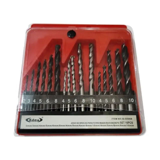Jogo de Brocas Para Ferro Madeira e Concreto ID-9596B Idea - Foto 3