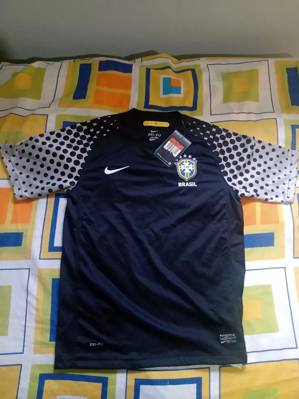 Camisa da Seleção Brasileira Infantil Oficial Goleiro Nike 2010 tamanho L