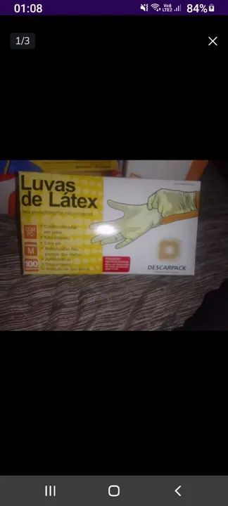 Luvas de Látex Descarpack - Pacote com 100 unidades