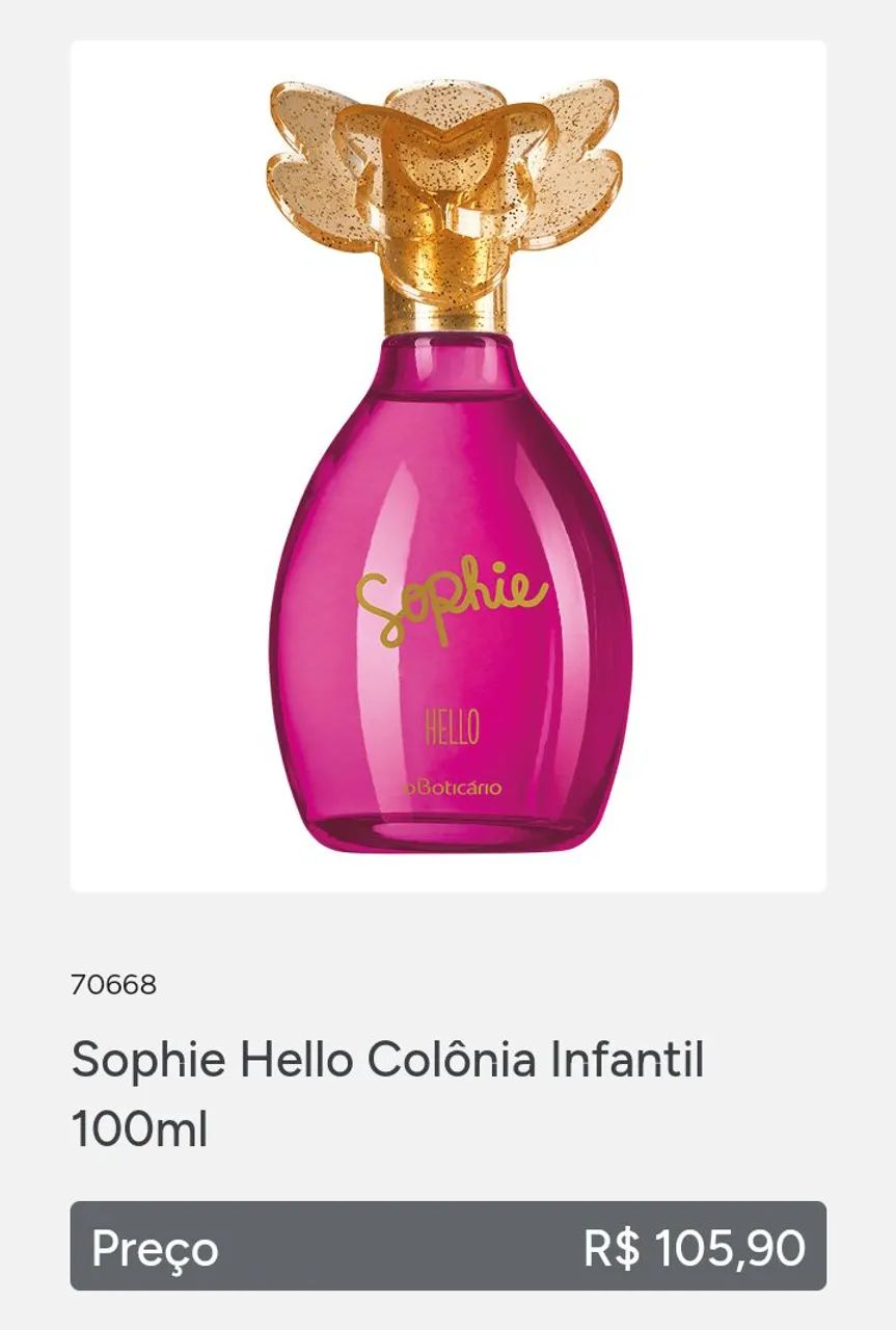 Sophie Hello Colônia Infantil 100ml